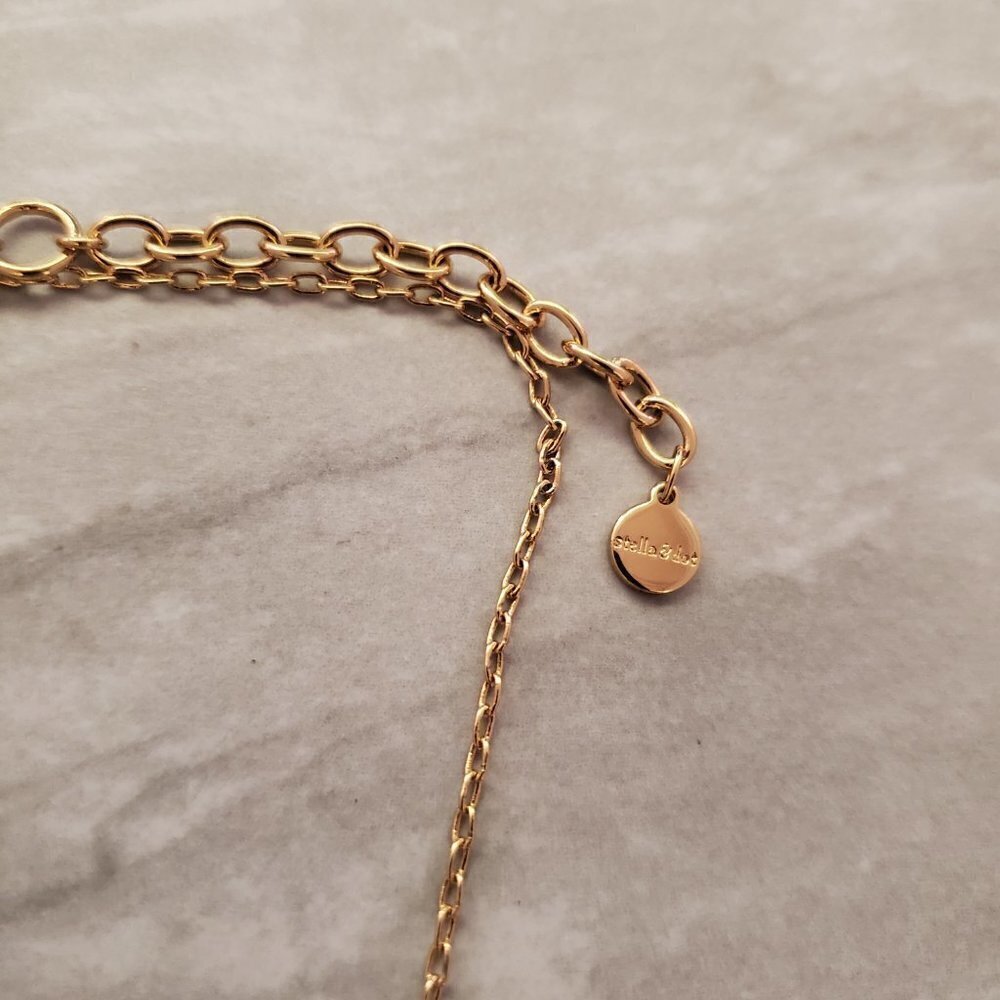 💖 Stella and Dot Clear Stone Aria Minimalist Pendant Necklace 💖 - Picture 3 of 8